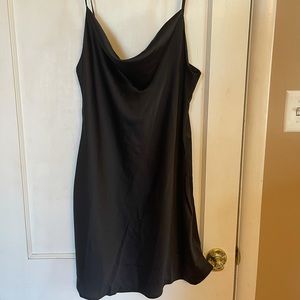 URBAN OUTFITTER Black Satin Dress